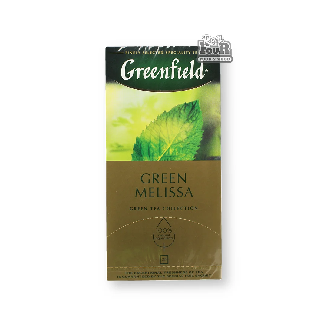 Green tea "Greenfield Green Melisa" baikhovy with lemon leaves and lemon aramate 25pcs
